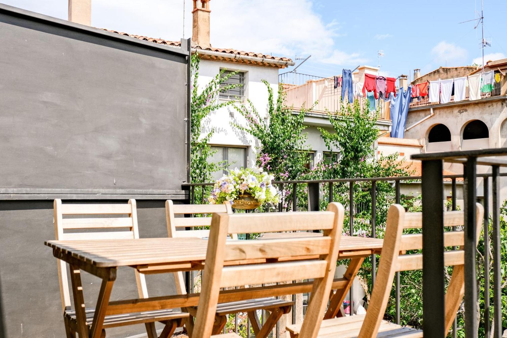 Ca Leudald 3 Apartamento En Besalu Con Terraza Buitenkant foto