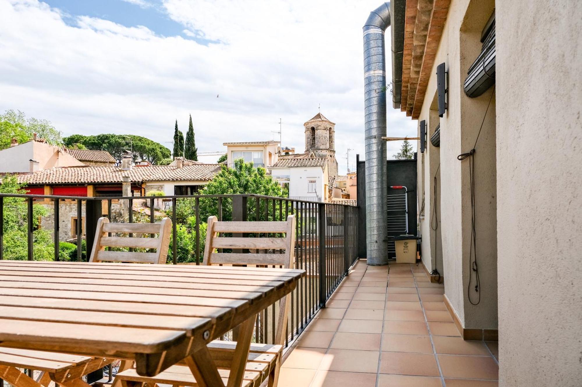 Ca Leudald 3 Apartamento En Besalu Con Terraza Buitenkant foto
